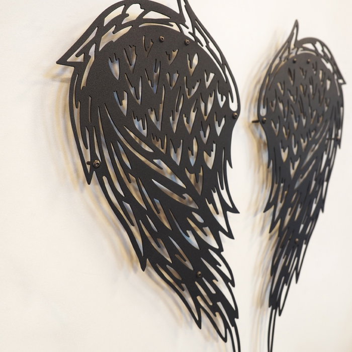 Wallity Angel Wings - APT240MS Escultura de pared negra de acero